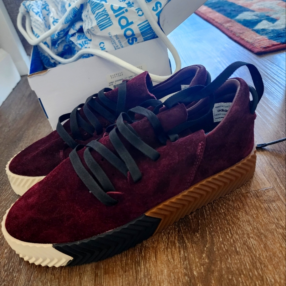 Adidas Barneys maroon sneakers NWT. Never been used.